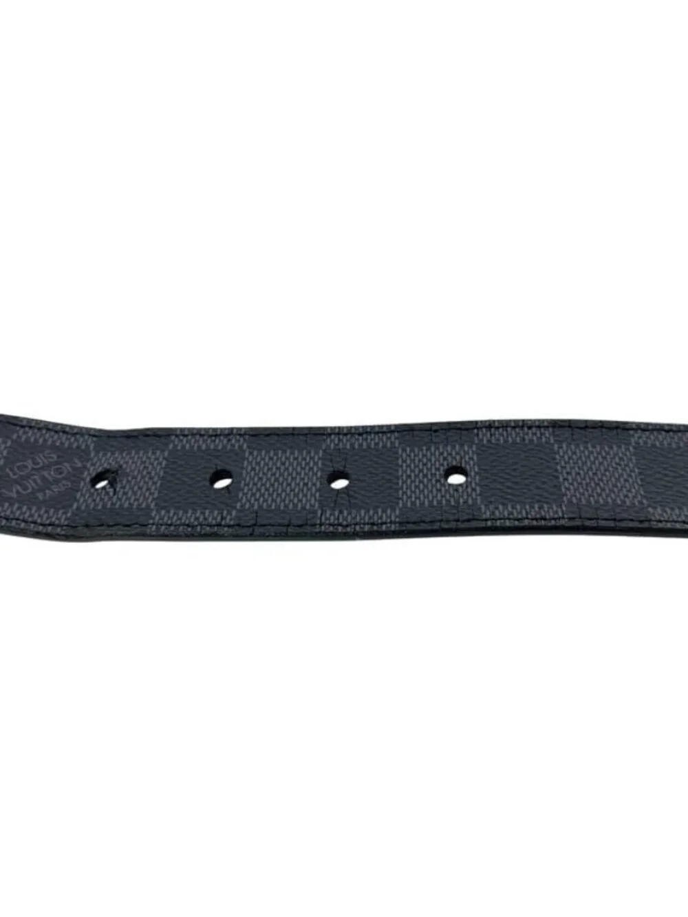 Louis Vuitton Belt Ceinture Seattle Black Gray Damier Graphite Waist 99 30